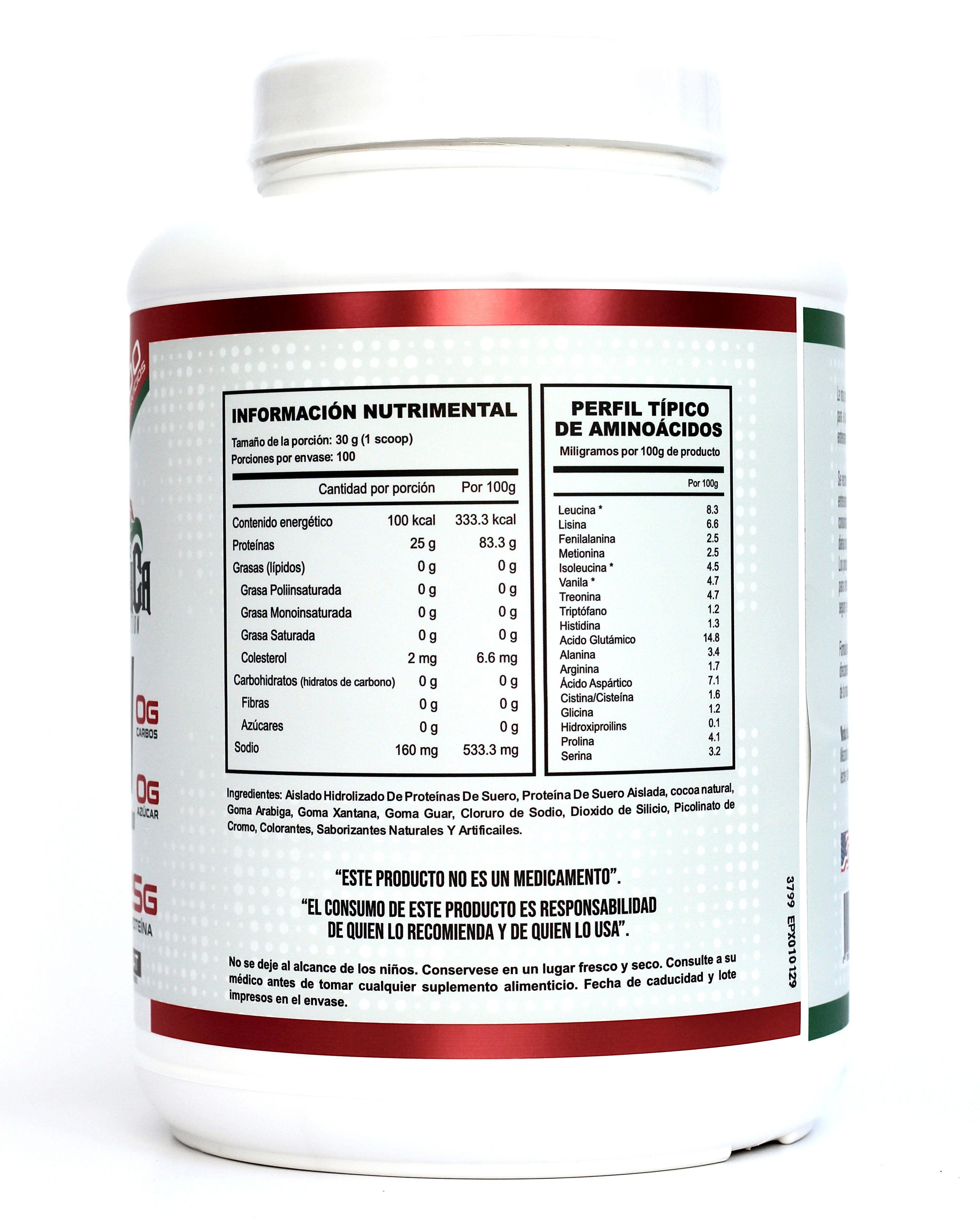 ISO Protein Mexica Nutrition 3 kg Aislado de Suero Hidrolizado