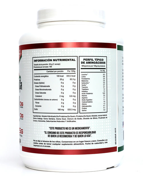 ISO Protein Mexica Nutrition 3 kg Aislado de Suero Hidrolizado