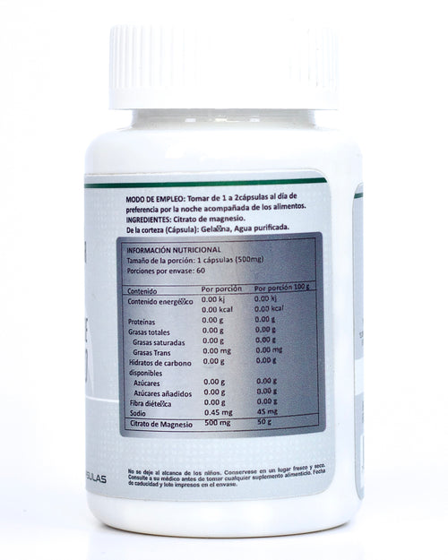 Citrato de Magnesio Mexica Nutrition 60 cápsulas